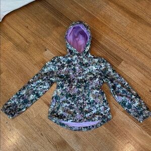 Like New North Face Antora Rain Jacket Mineral Purple Youth Girls sz Small  7/8